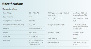 EverFlo Oxygen Concentrator Specs CRC